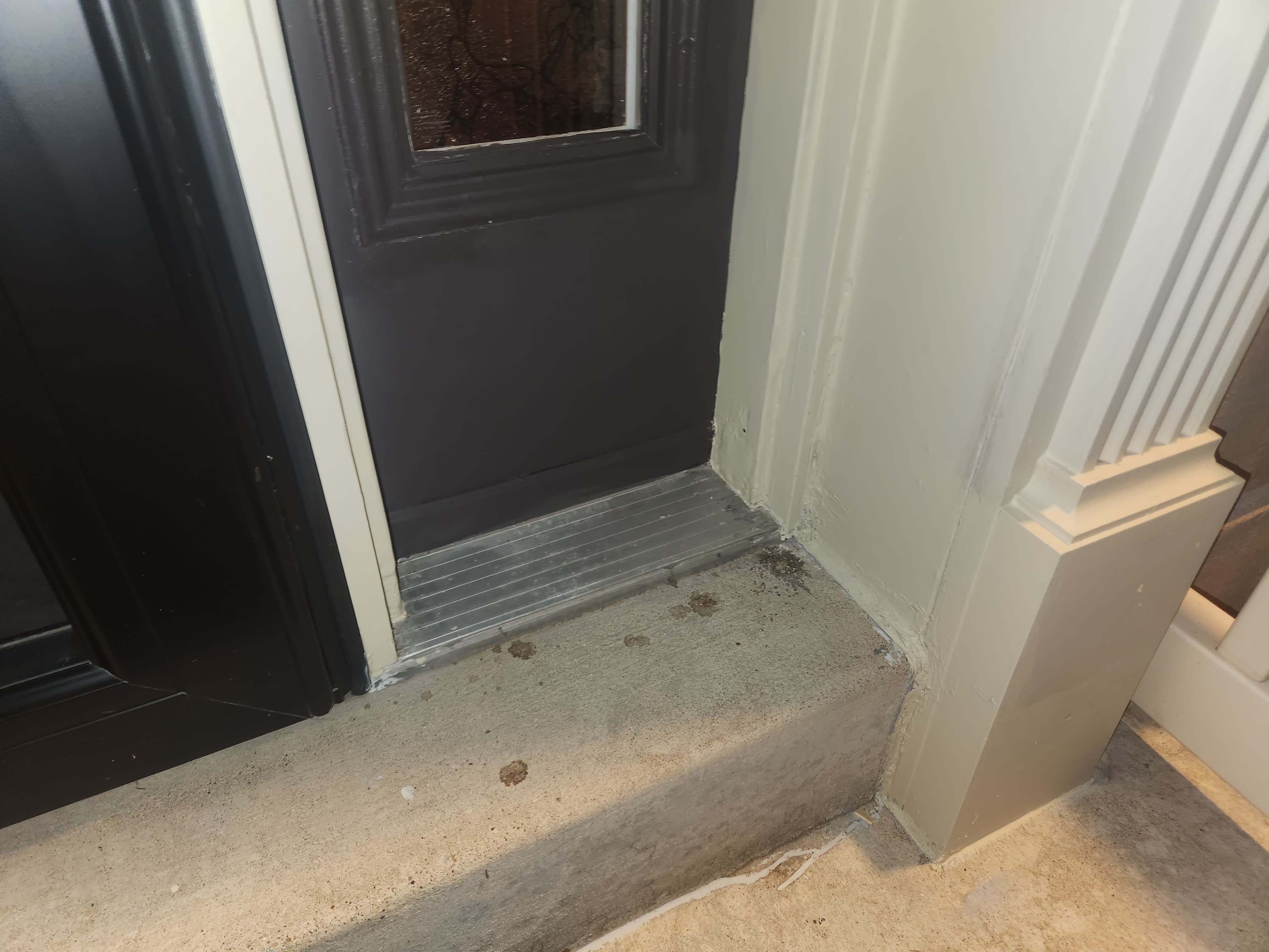 Basement Door Jamb Leak Repair after