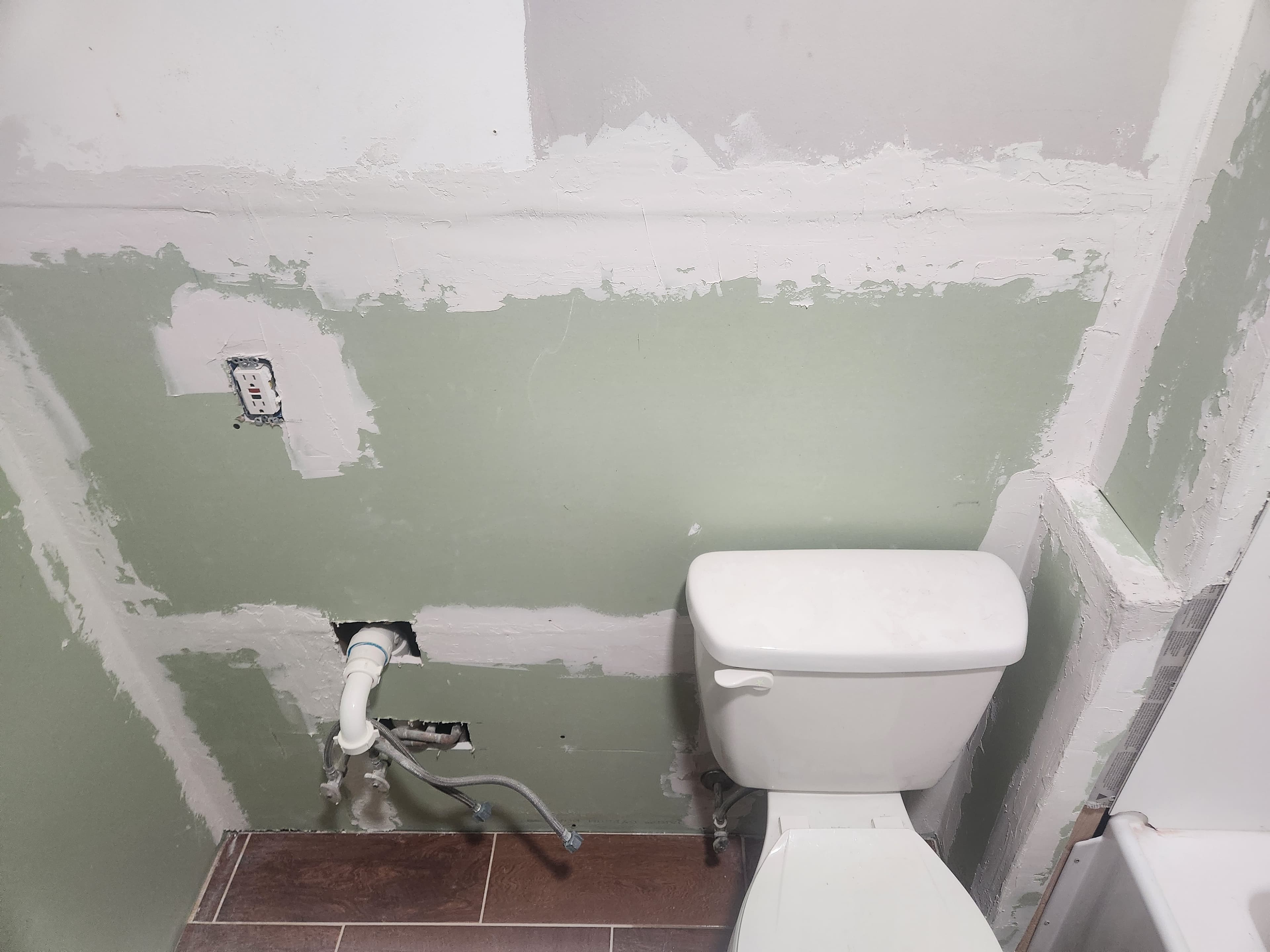 Bathroom Demo & Drywall after